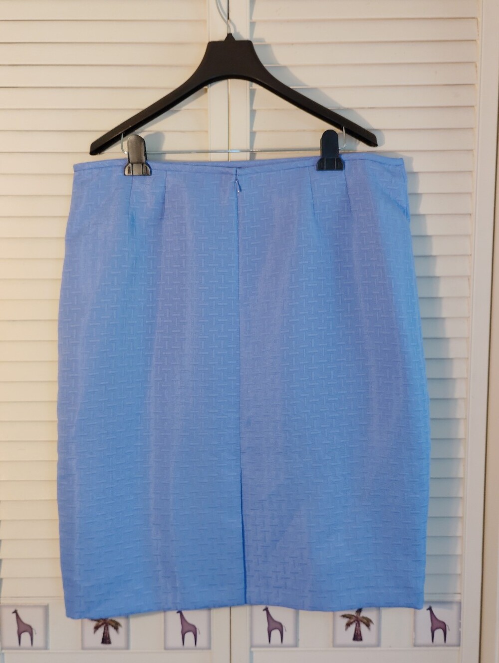 Kasper Light Blue Textured Skirt Set Jacket - Picture 10 of 11